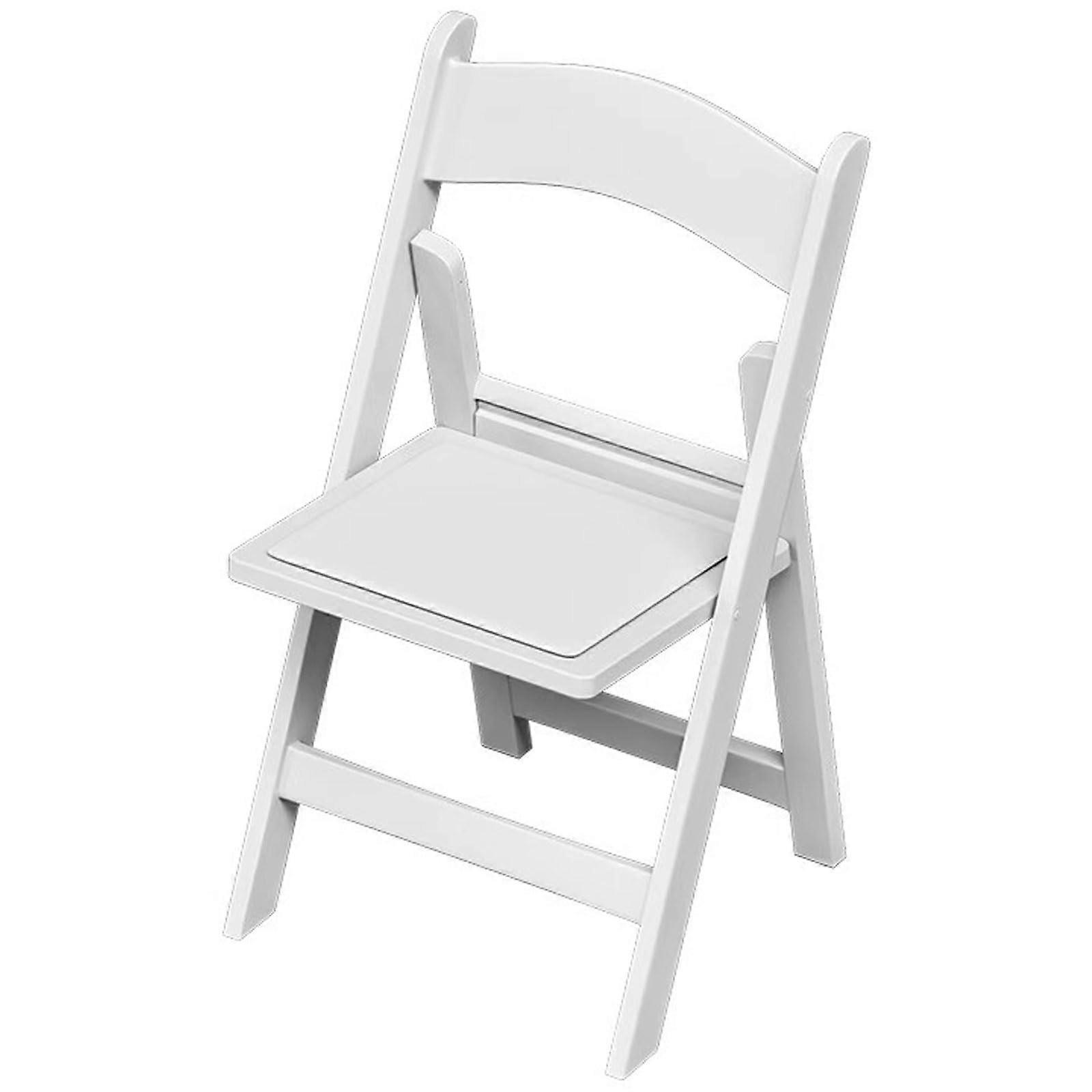 Portable Folding Chair with Cushion, Lightweight SpaceSaving Design for Home, Balcony, Events White