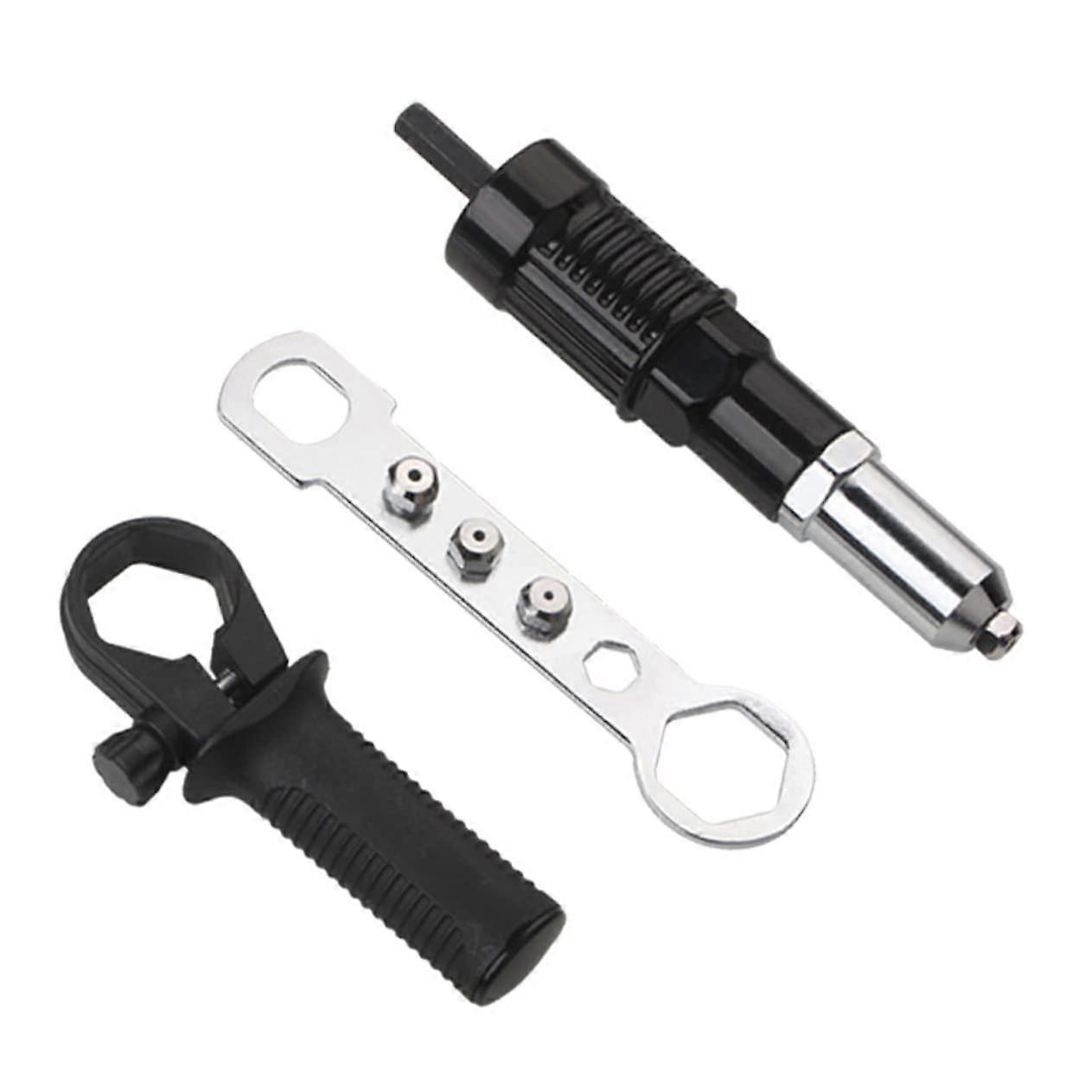 Electric Rivet Gun Adapter with Durable Construction, Quick Nail Pulling and Easy Installation