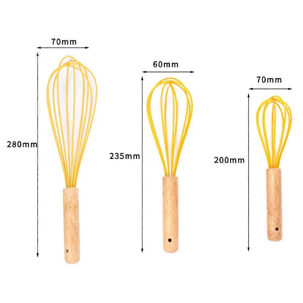 Kitchen Gadget Eggbeater for Manual Beating 2Pcs Silicone Whisk Tool