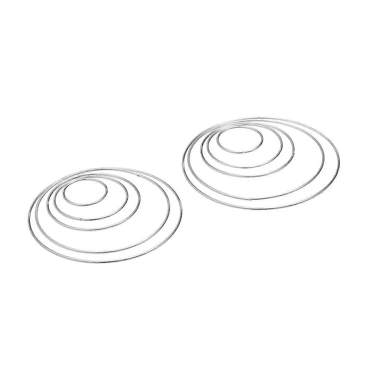 Metal Dreamcatcher Ring for DIY Crafting 10Pcs Silver Multi-Size Set