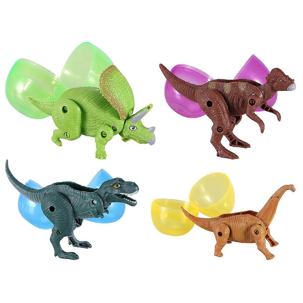 Creative Deformed Dinosaur Toy for Kids Playing 4Pcs Mixed Pattern Collection
