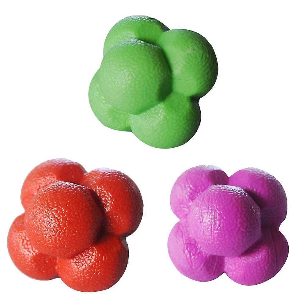 Reaction Ball Hexagonal Agile Training Ball for Training 3Pcs Assorted