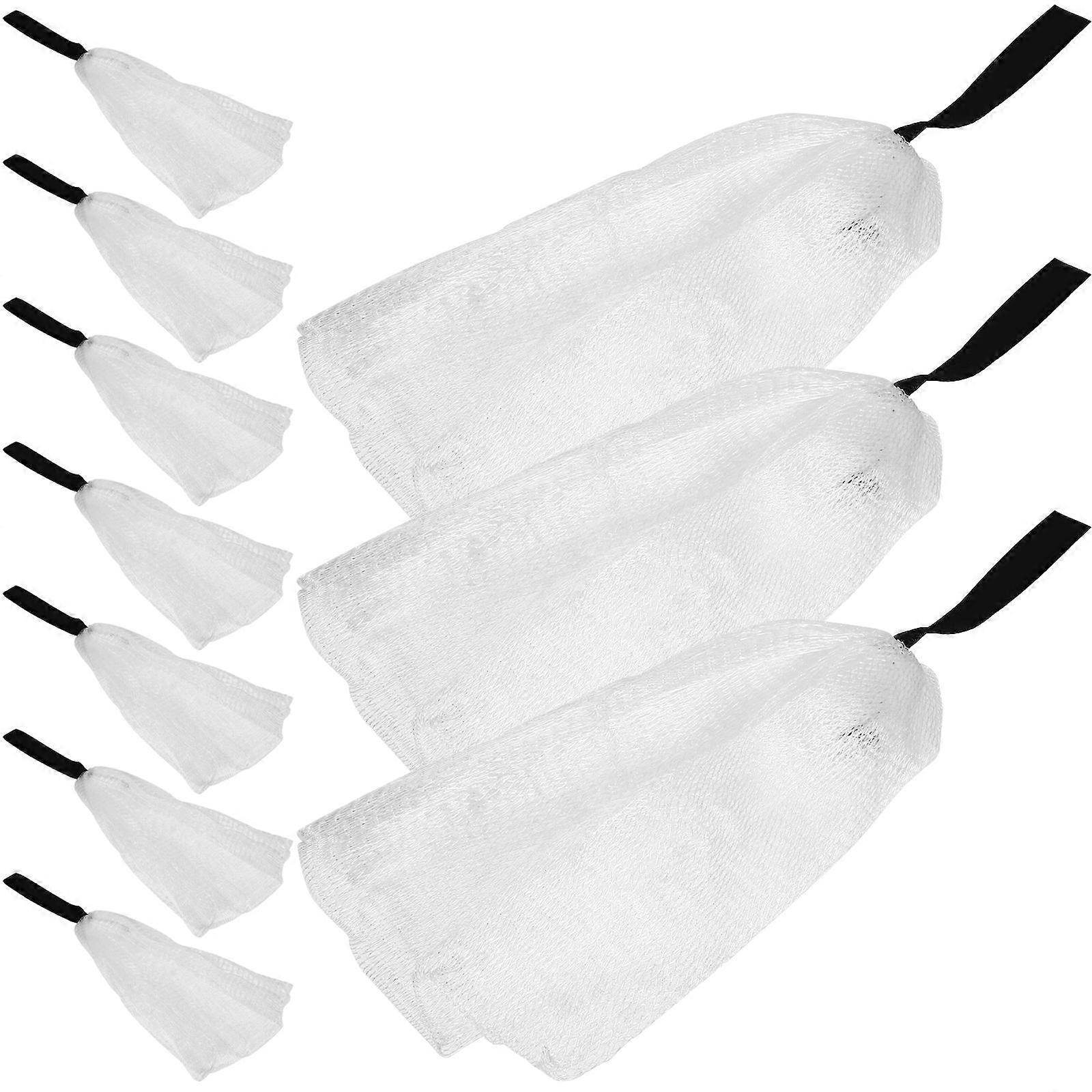 40Pcs White Bathing Soap Bags Double-Layer Soap Pouches for Bathing