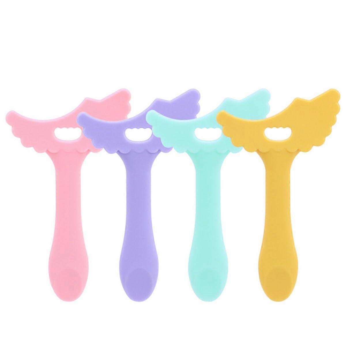 Multifunctional Eyeliner Stencil Set with Eyelash Shield and Brow Guide for Beginners, Large 4PCS