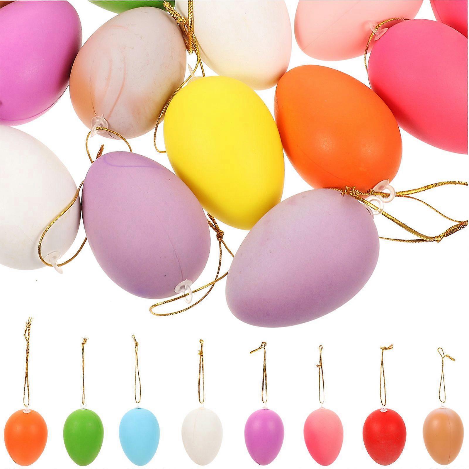 24pcs Easter Egg Ornament Easter Egg Hanging Ornament Easter Egg Tree Ornaments
