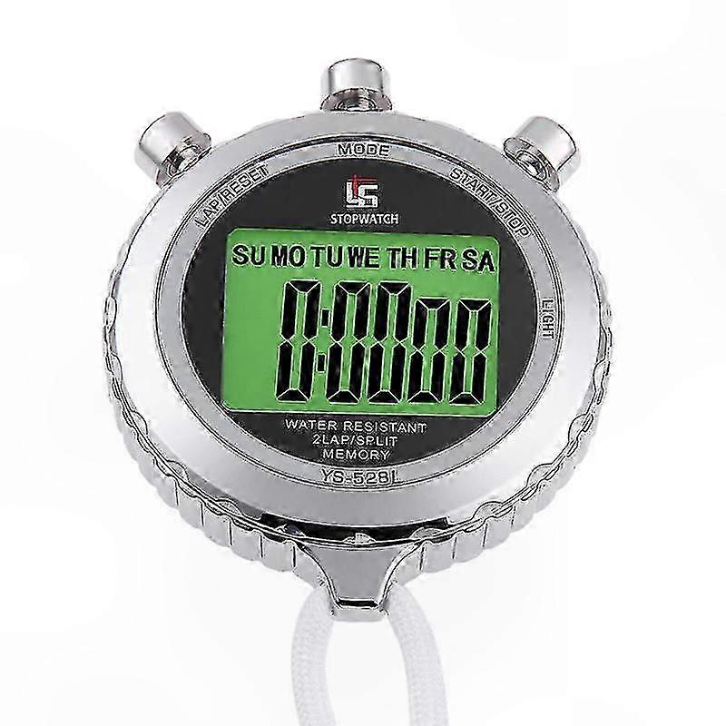 Silent Sports Stopwatch with Light, 0.01s Precision & Countdown Timer