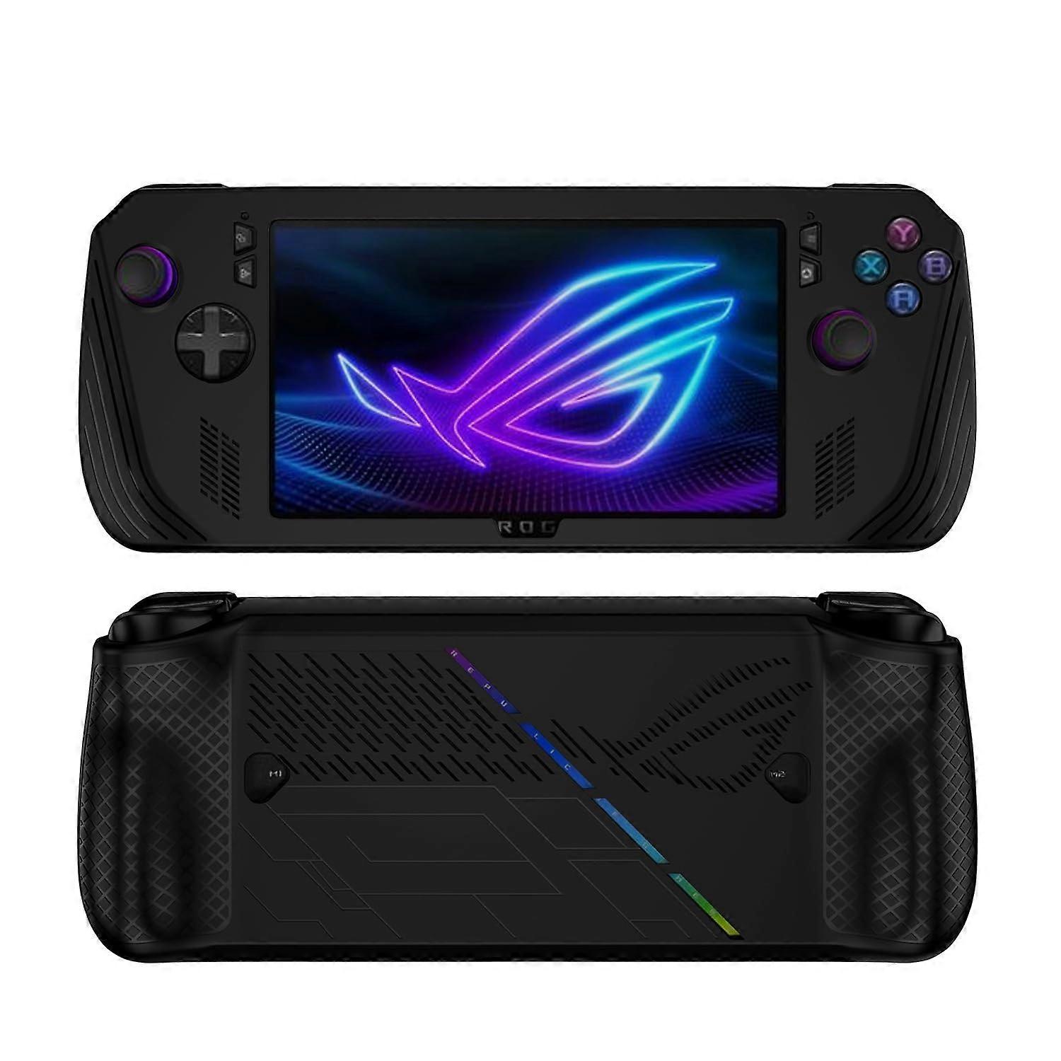 Shockproof Silicone Case with Full Coverage Protection and NonSlip Ergonomic Grip (Black) for ROG Ally X