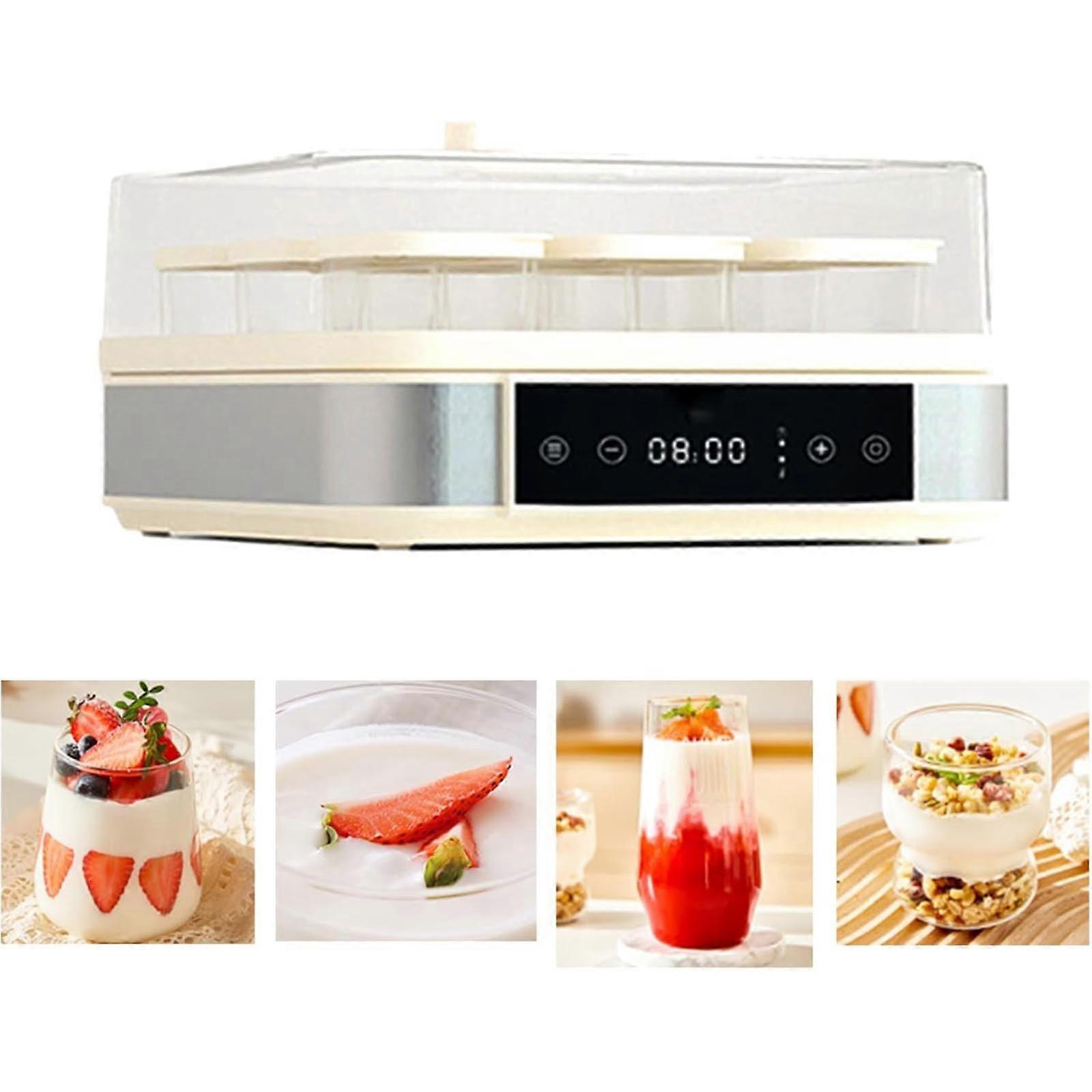 Greek Yogurt Maker Electric with Timer, MultiFunctional Stainless Steel Home Fermentation Tool