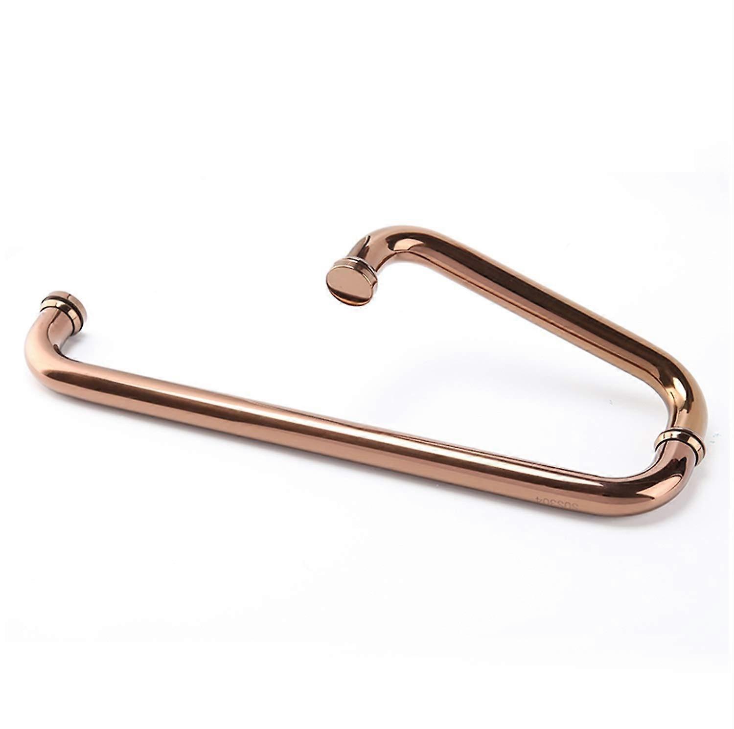 Stainless Steel Glass Door Handle for Shower, Easy Install Double Pull with Ergonomic Grip