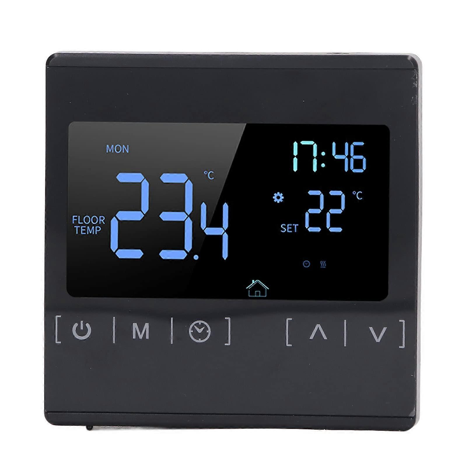 Programmable Digital Thermostat with Touchscreen, Smart Heating Controller for Electric Underfloor