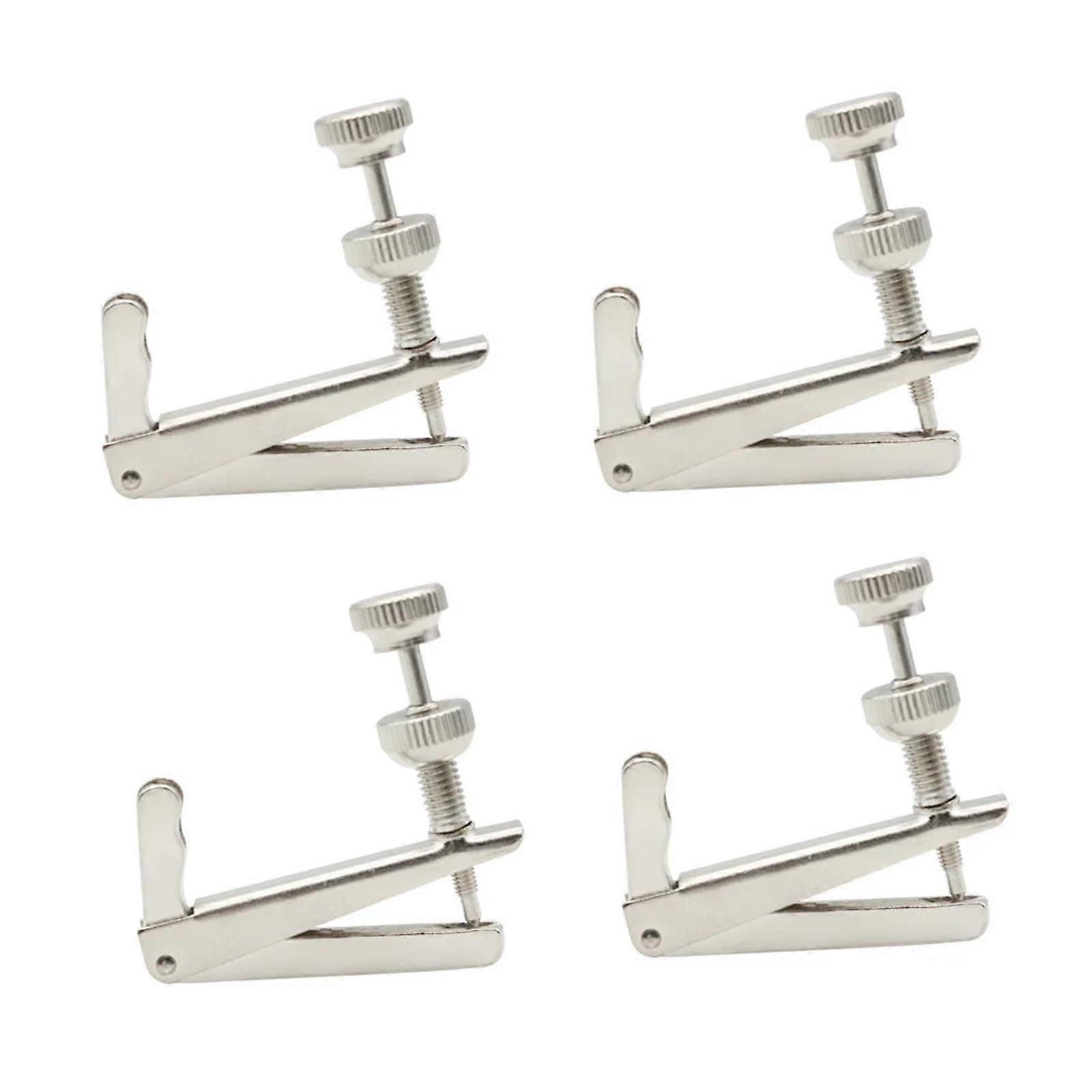 4/43/4 Silver Violin Fine Tuner String Adjuster with Durable Alloy Build for Precise Tuning