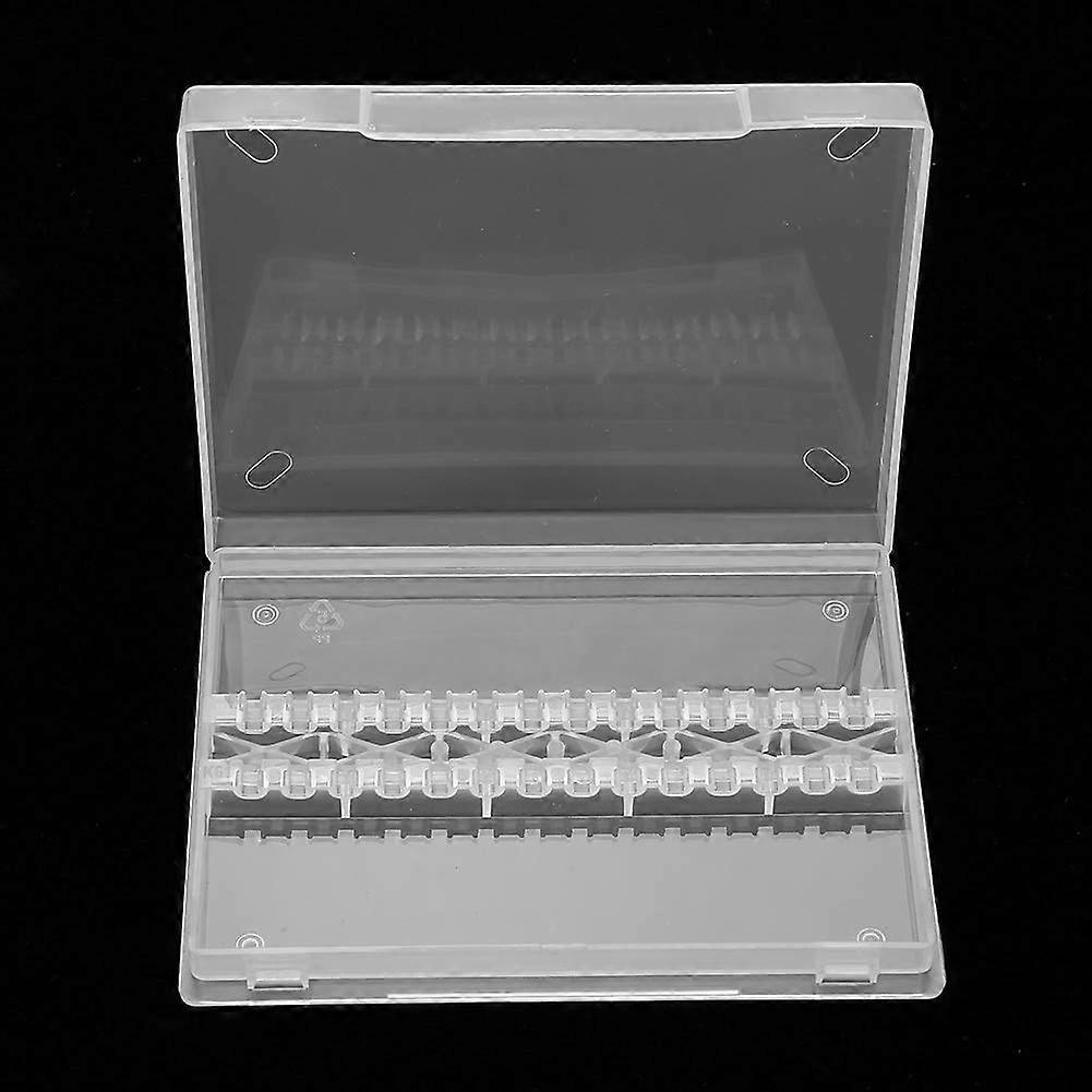 Nail Drill Bit Holder 14 Hole Transparent Storage Box with Secure Closure for Manicure Tools