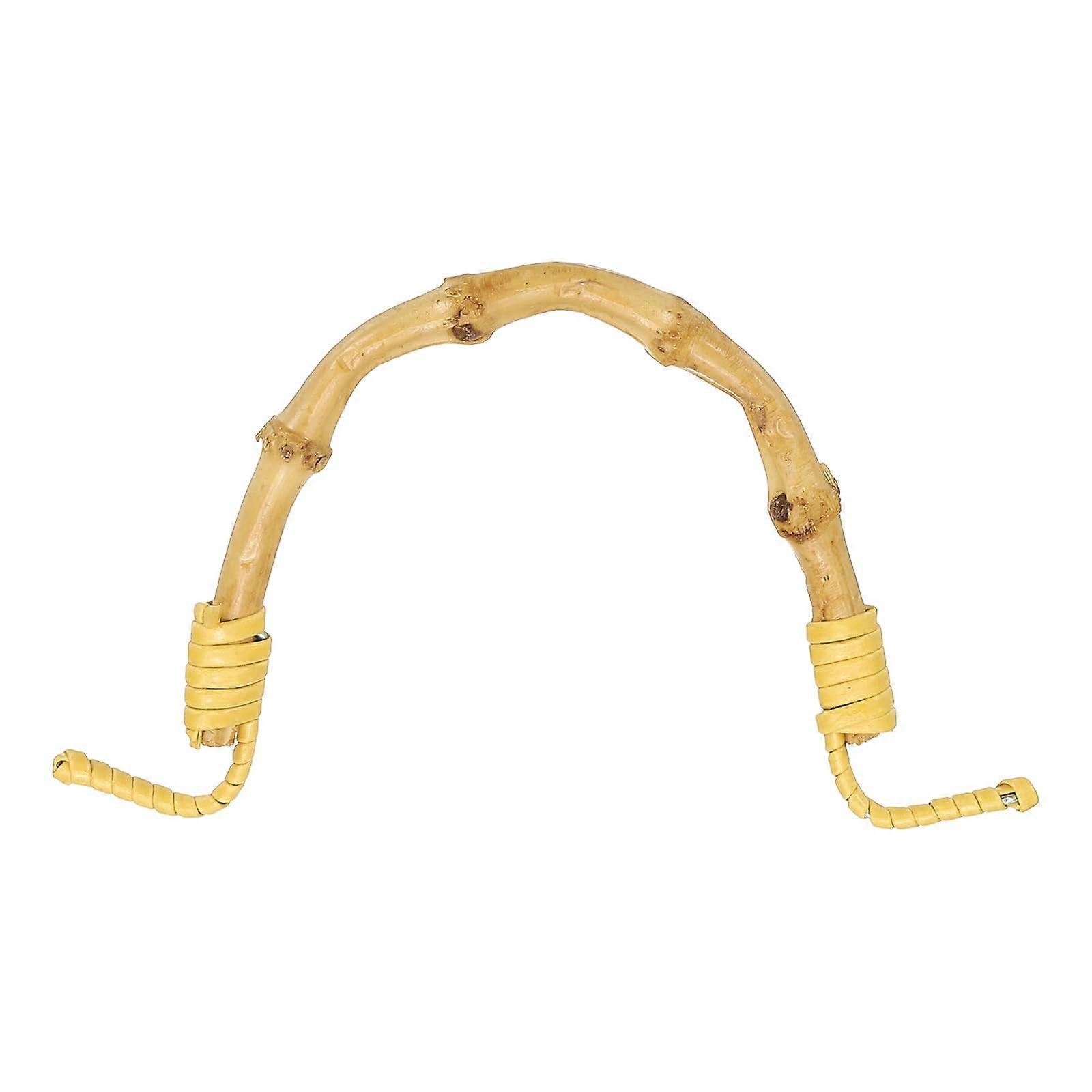 Bamboo Teapot Handle UShape Rattan Replacement 44.5 Inch Span with Gold Wired Grip