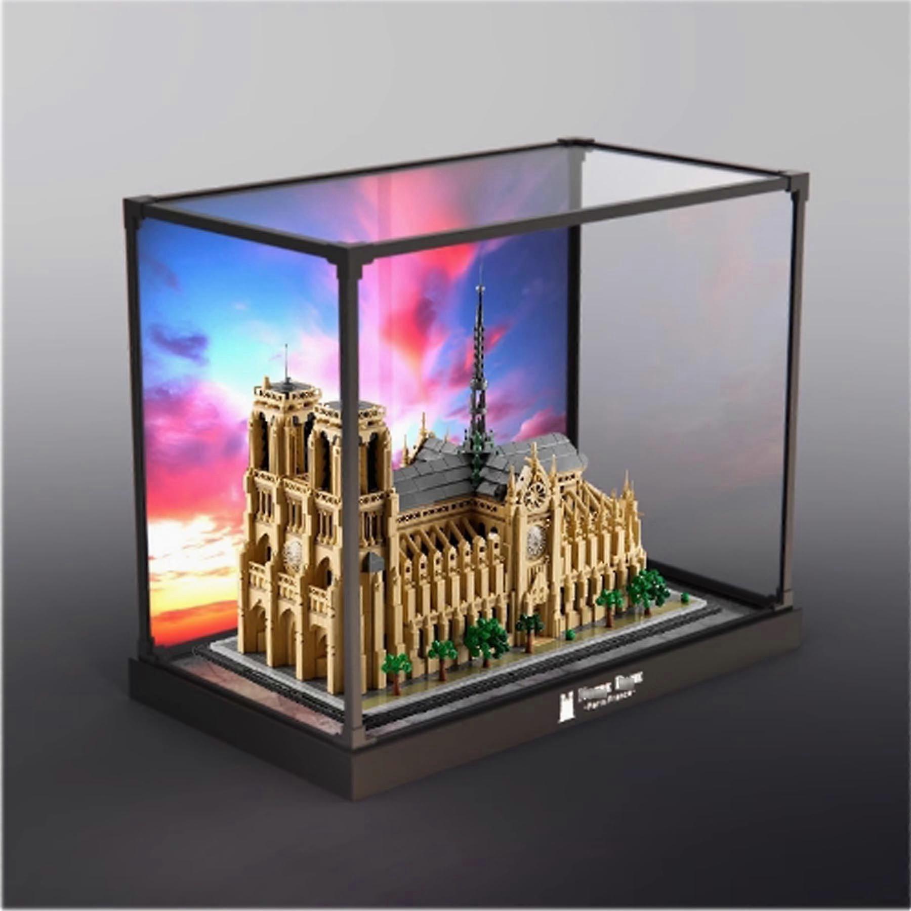 Dustproof Acrylic Display Case for  21061 Architecture Model, Transparent Protective Showcase