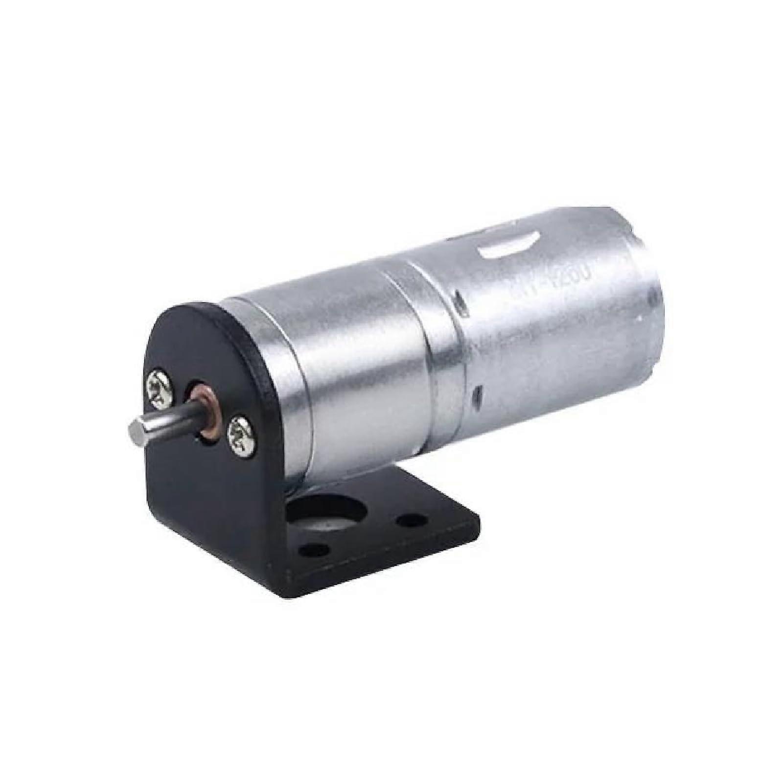 JGA25370 12V  Torque Low Speed DC Geared Motor with Mounting Bracket for DIY Robotics