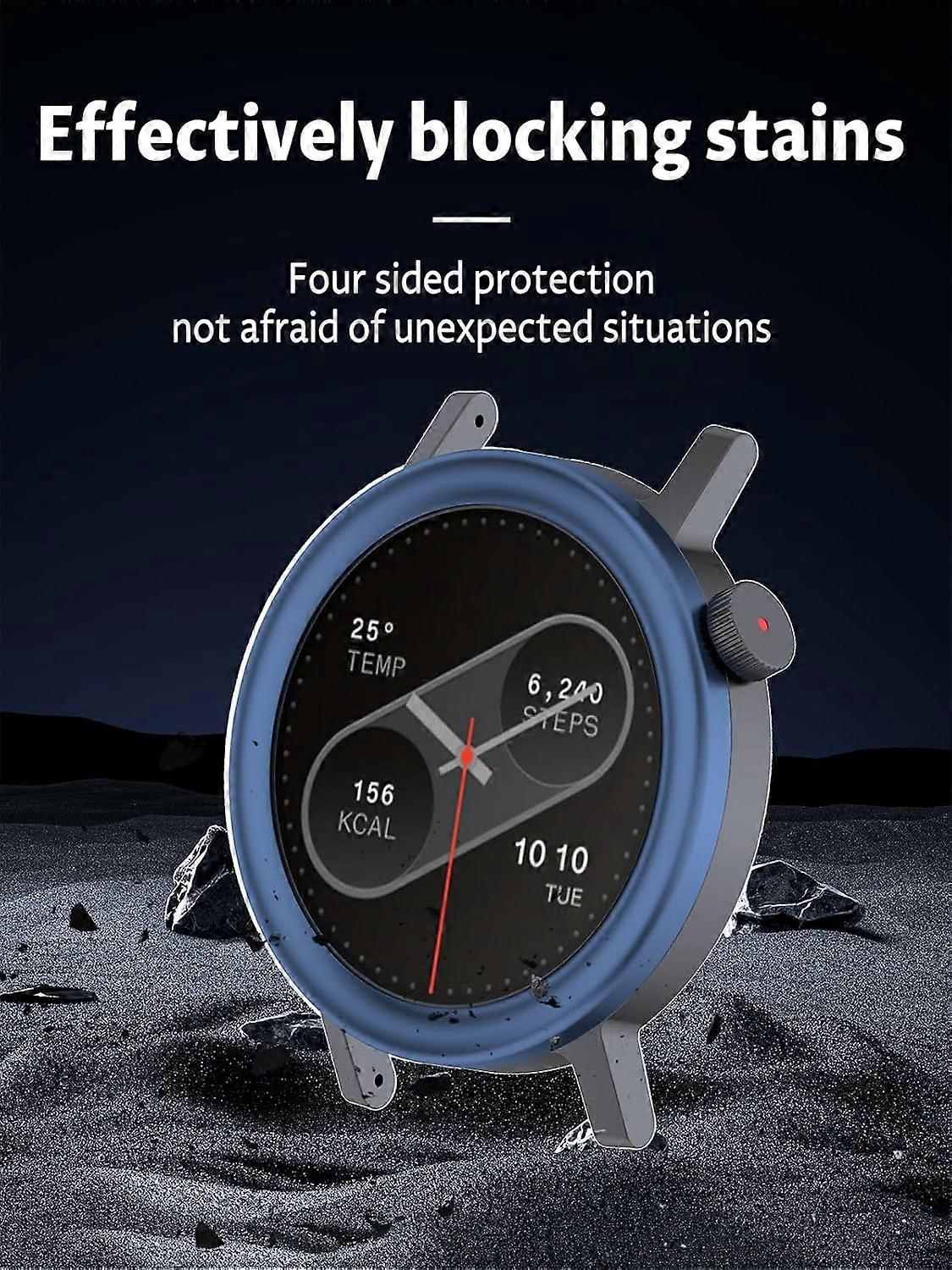 Smartwatch Bezel for CMF by Nothing Watch Pro 2, Stainless Steel ScratchResistant with Screen Protector, Blue