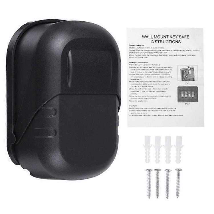 4-Digit Combination Password safe Key Box Lock Padlock Case