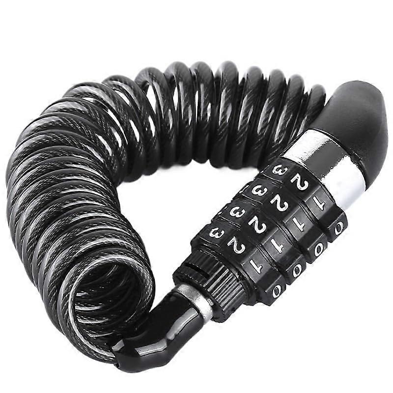 Bike Lock with Security Steel Chain, 4 Digit Combination AntiTheft Bicycle Chain Lock White