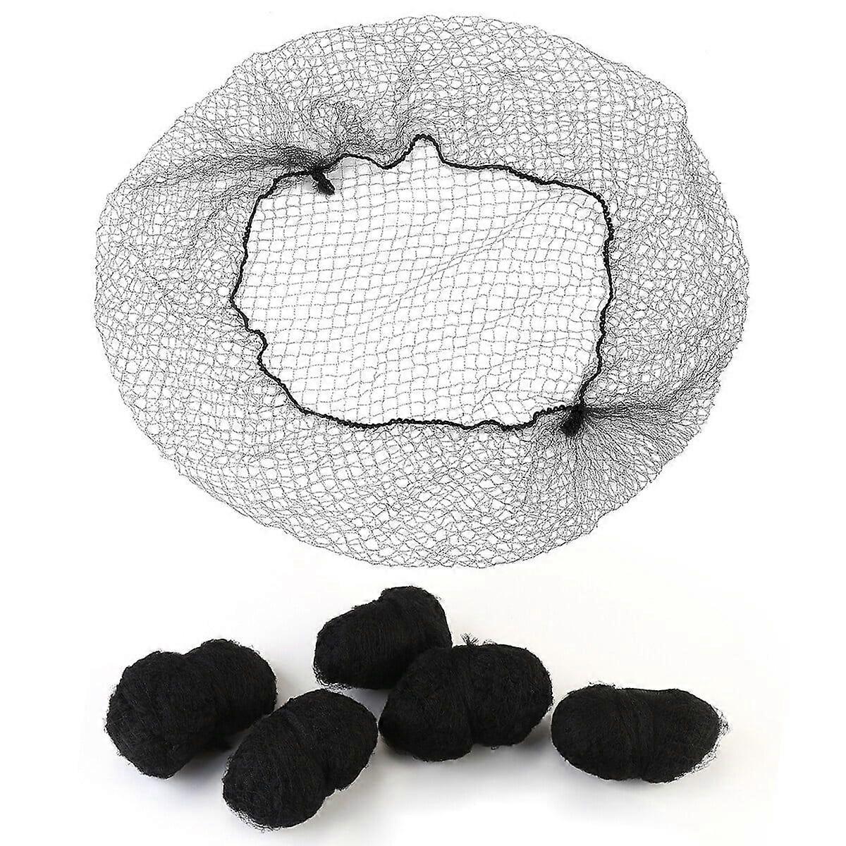 TINKSKY 100pcs Hair Nets Invisible Elastic Edge Mesh (Black)