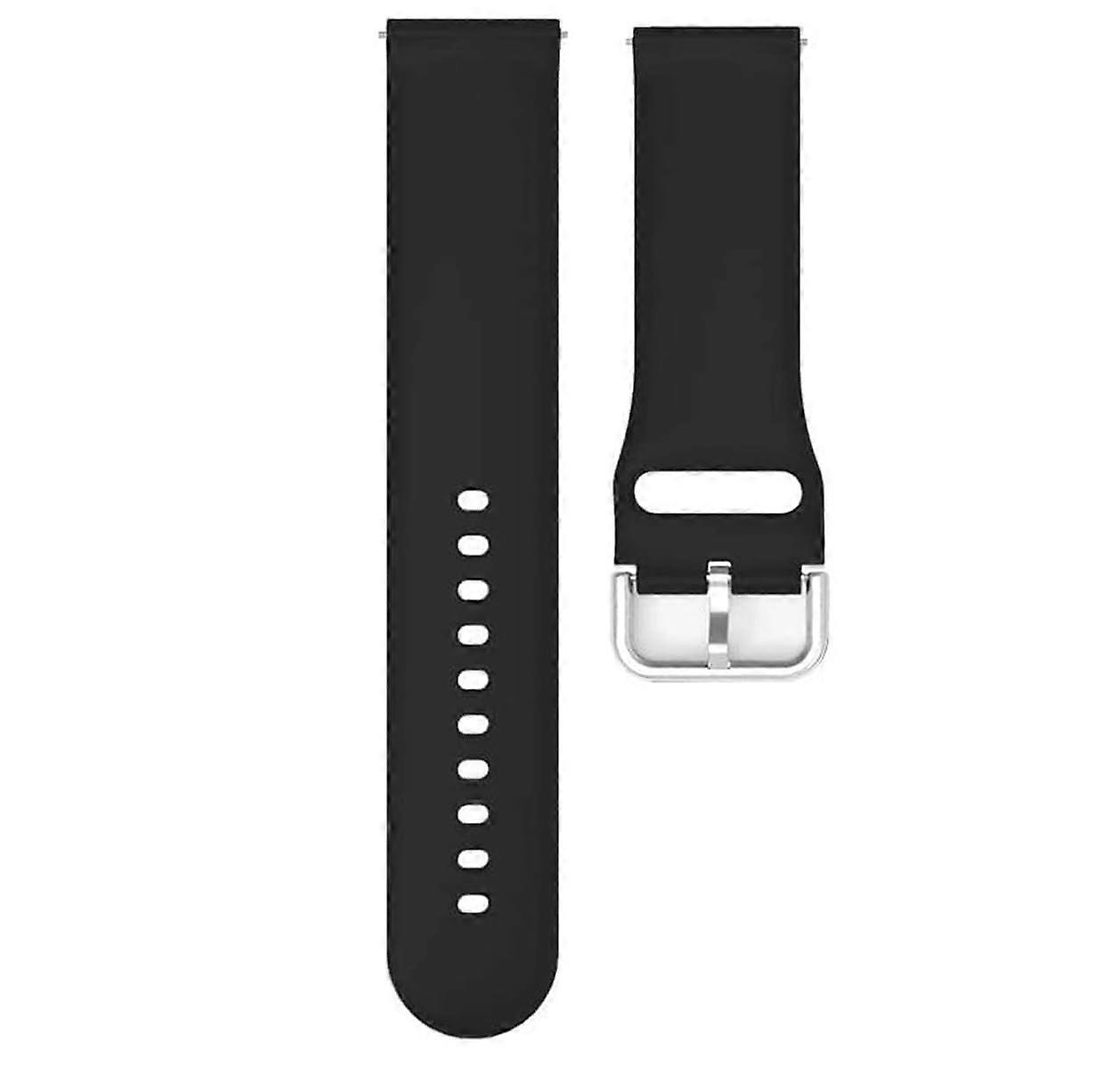 Silicone Replacement Strap with Quick Release and Breathable Design Black for iTouch AIR 5 Watch