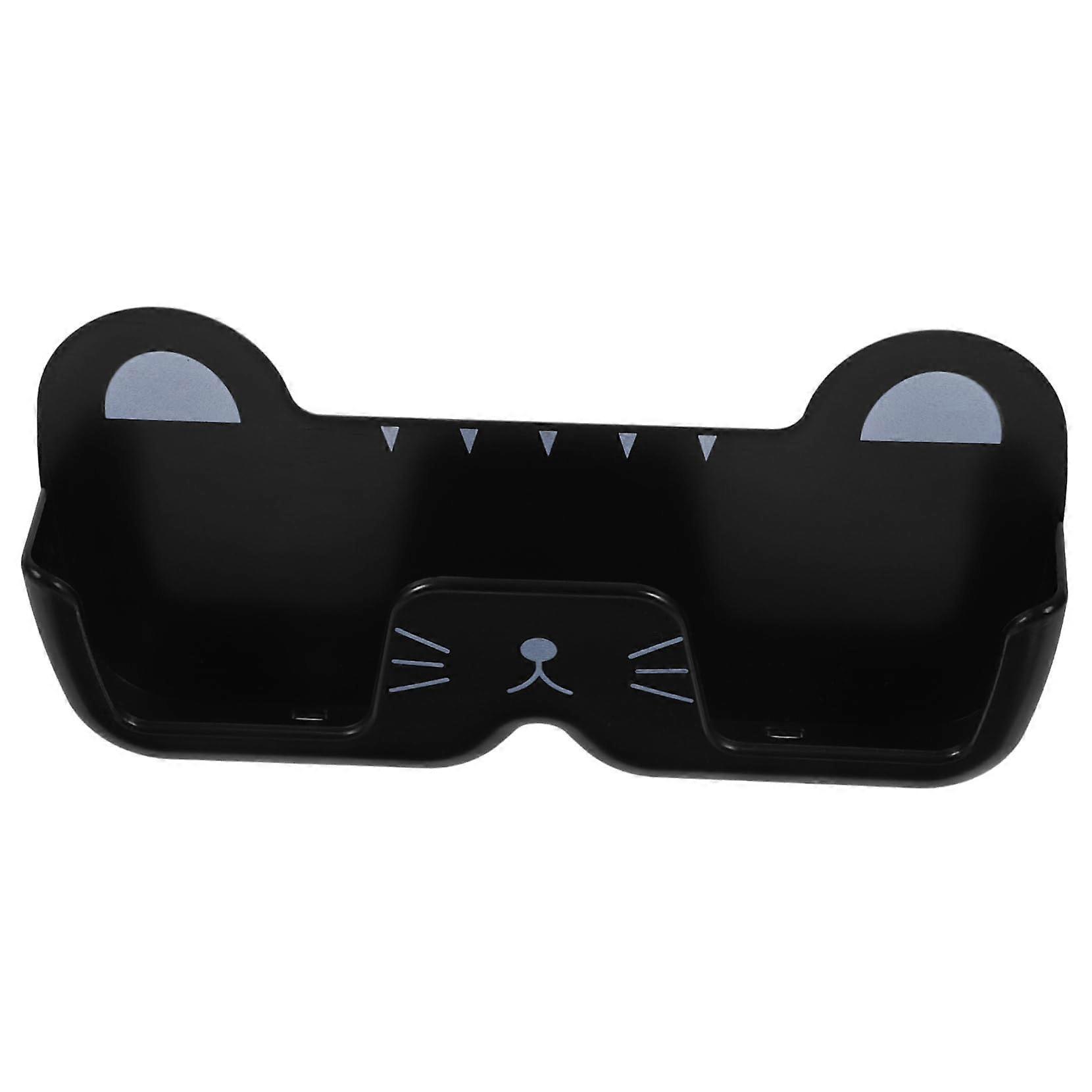 Wall Mounted Glasses Holder Cat Shaped Eyewear Organizer No Drill Space Saving Storage Rack