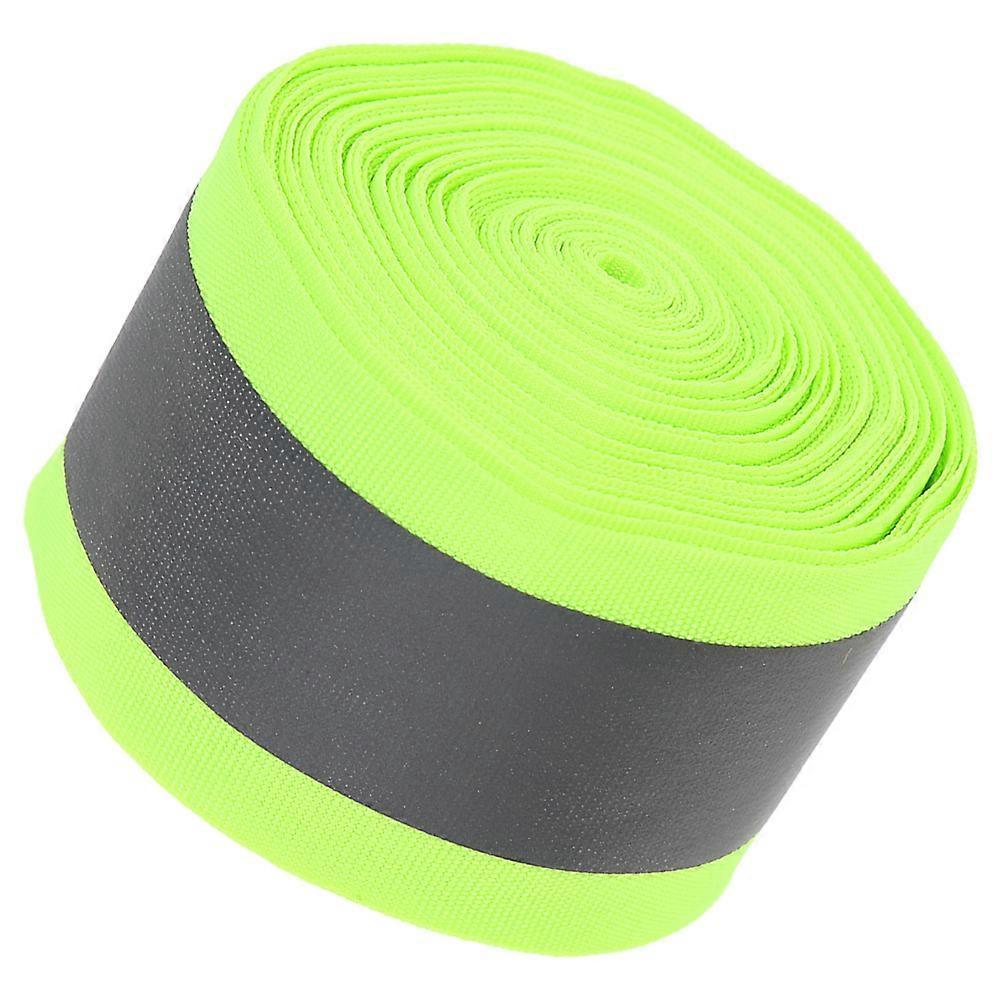 Sew on Reflective Fabric Strip for Visibility 1 Roll Green Polyester