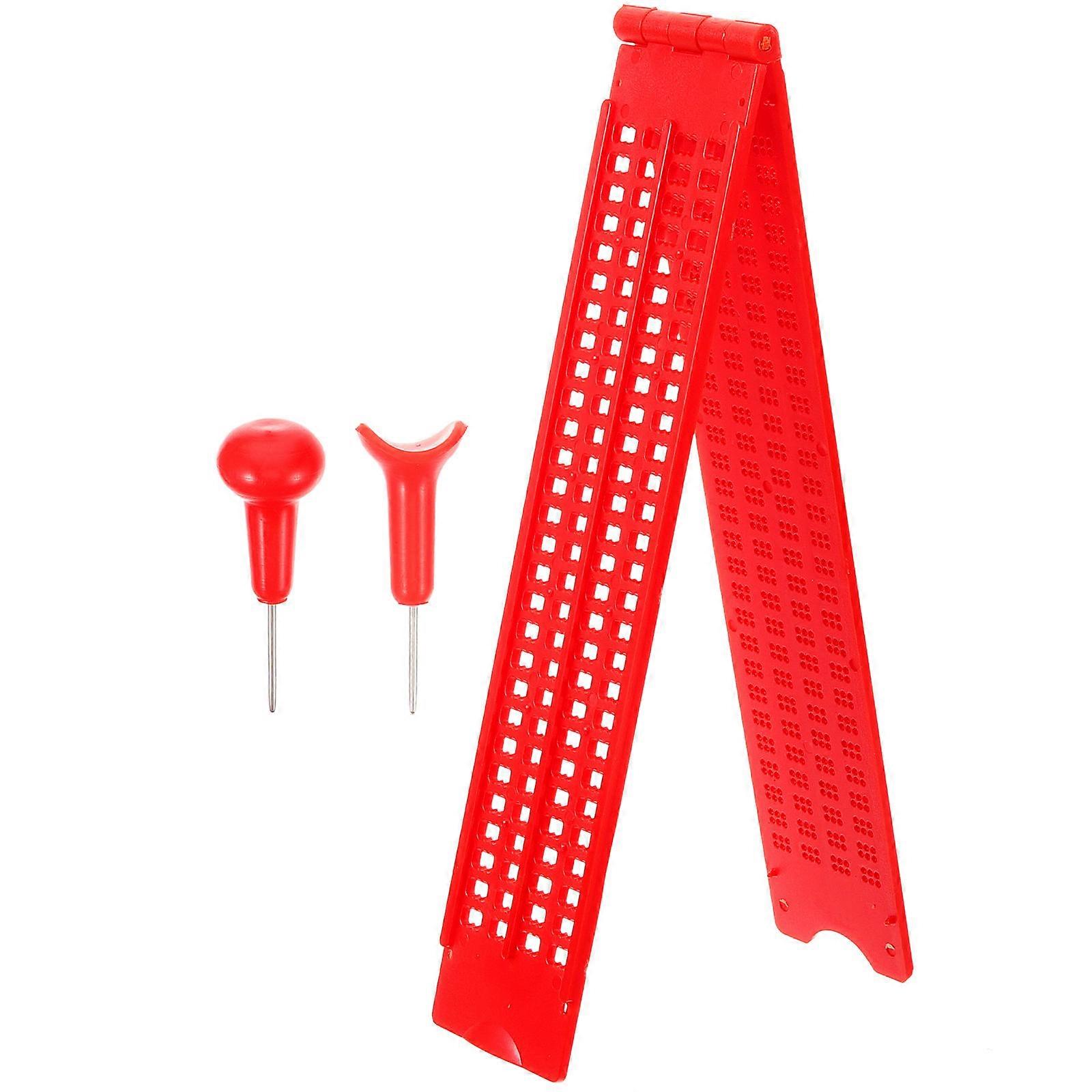 Braille Writing Plastic Braille for Writing 2Sets with Stylus Red