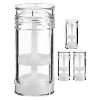 Transparent Bottom-Fill Containers Lip Balm Tubes for Cable 4Pcs Pack