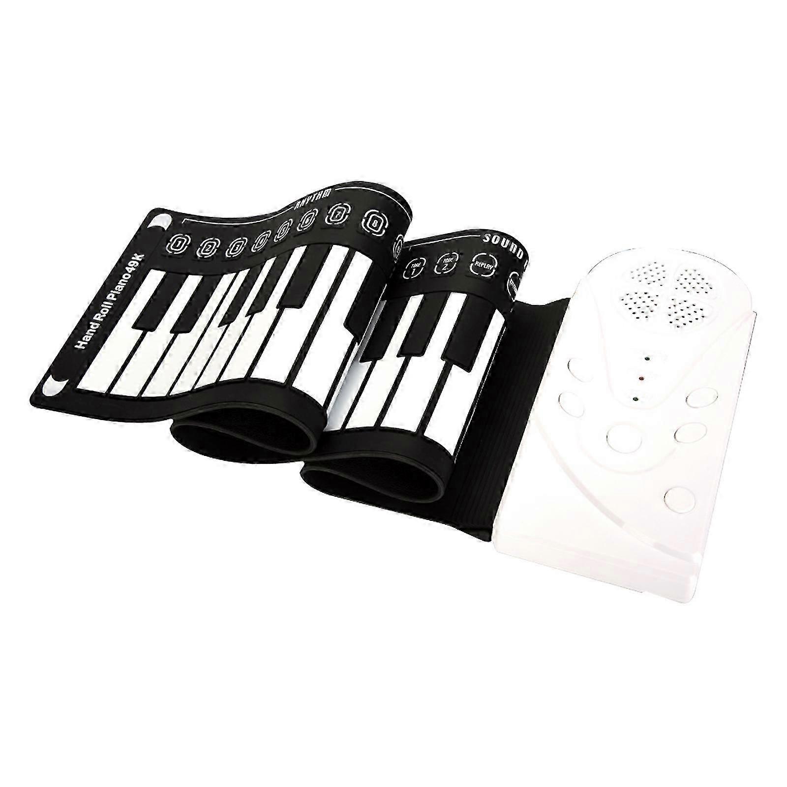 Bluetooth 49 Keys Electronic Roll Up Piano Silicone Soft Hand Roll Keyboard