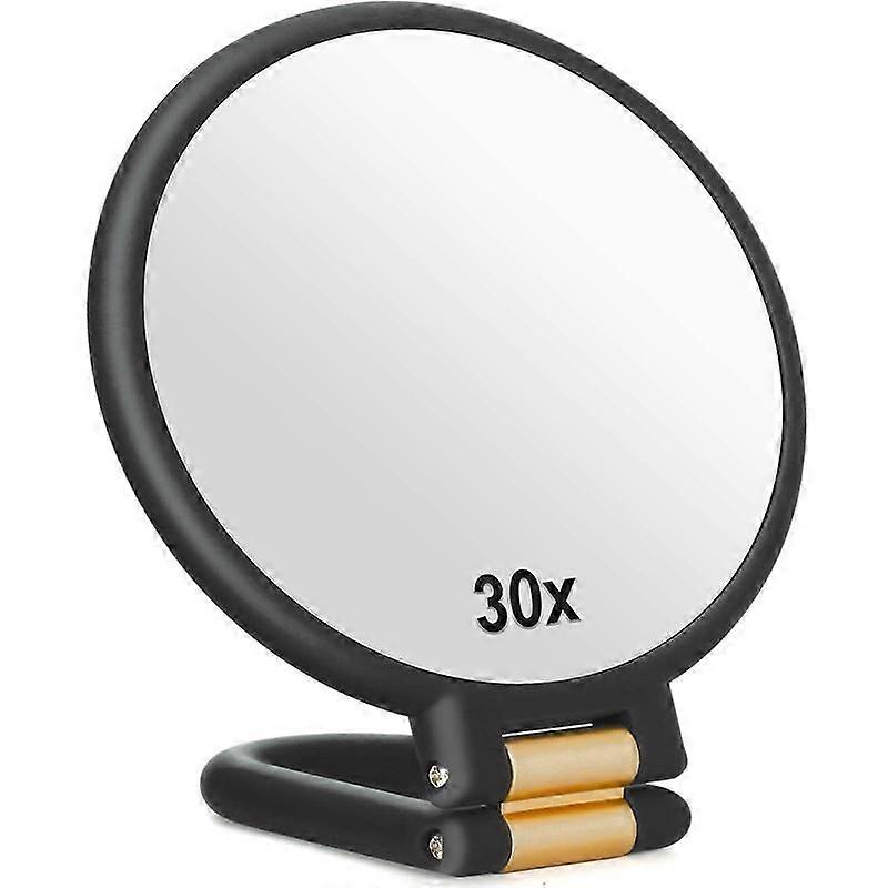 30X Magnifying Mirror Double Sided Handheld with Adjustable Handle