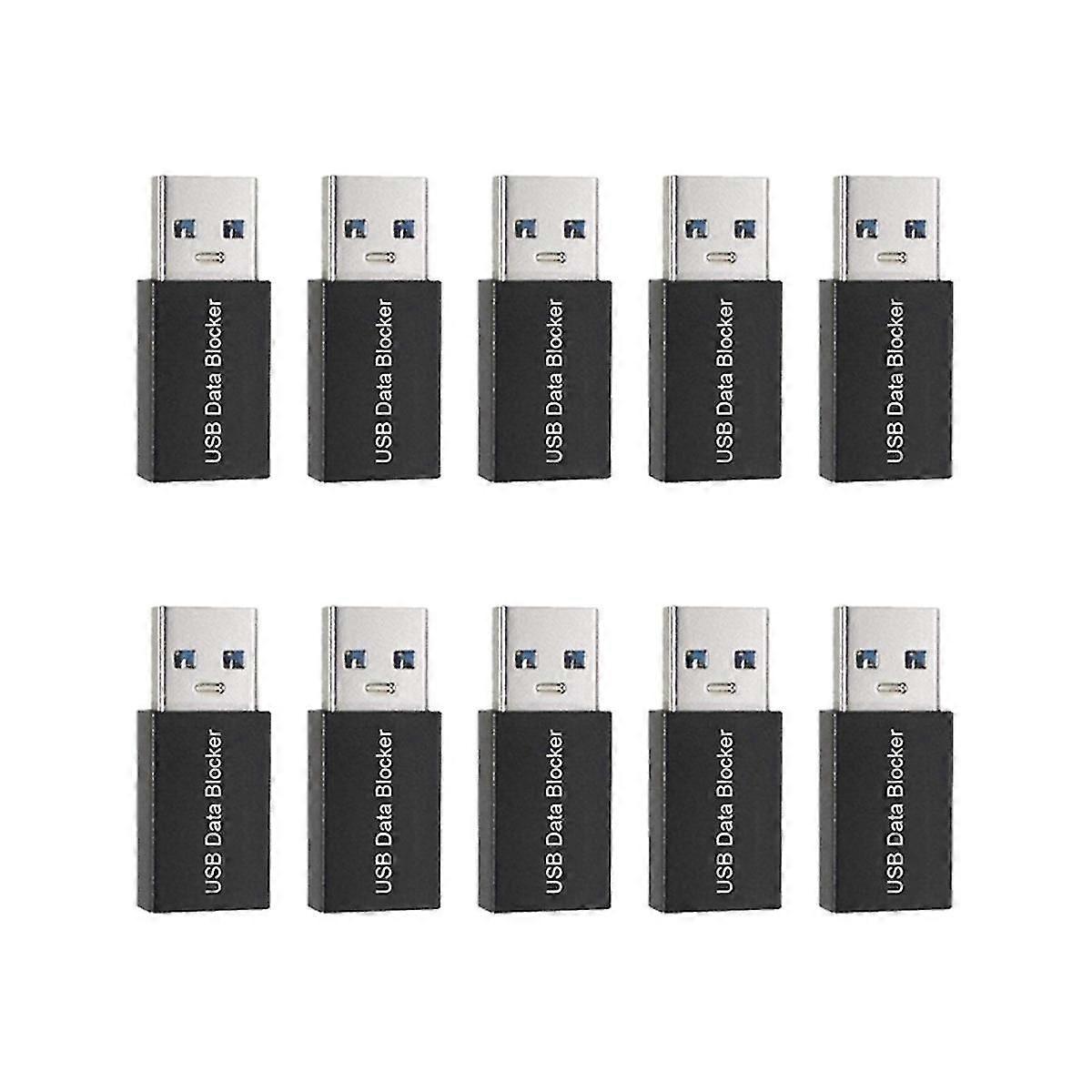 10pcs Usb Blockers Data Sync Blockers Usb Connector Against Jacking Adapters For Blocking Data Sync