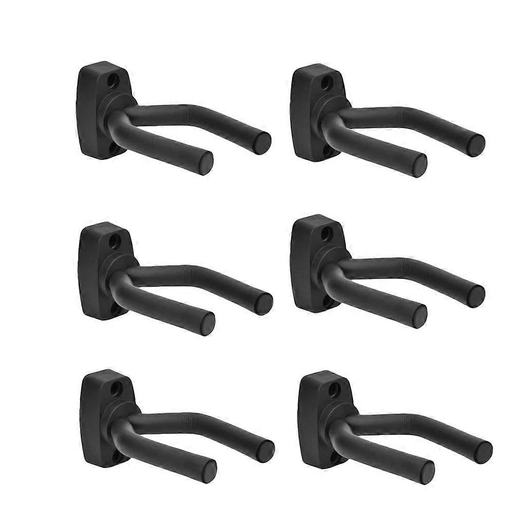 6 Pcs Guitar Wall Mount Hook Set with Secure Neck Support and Space Saving Storage for Display