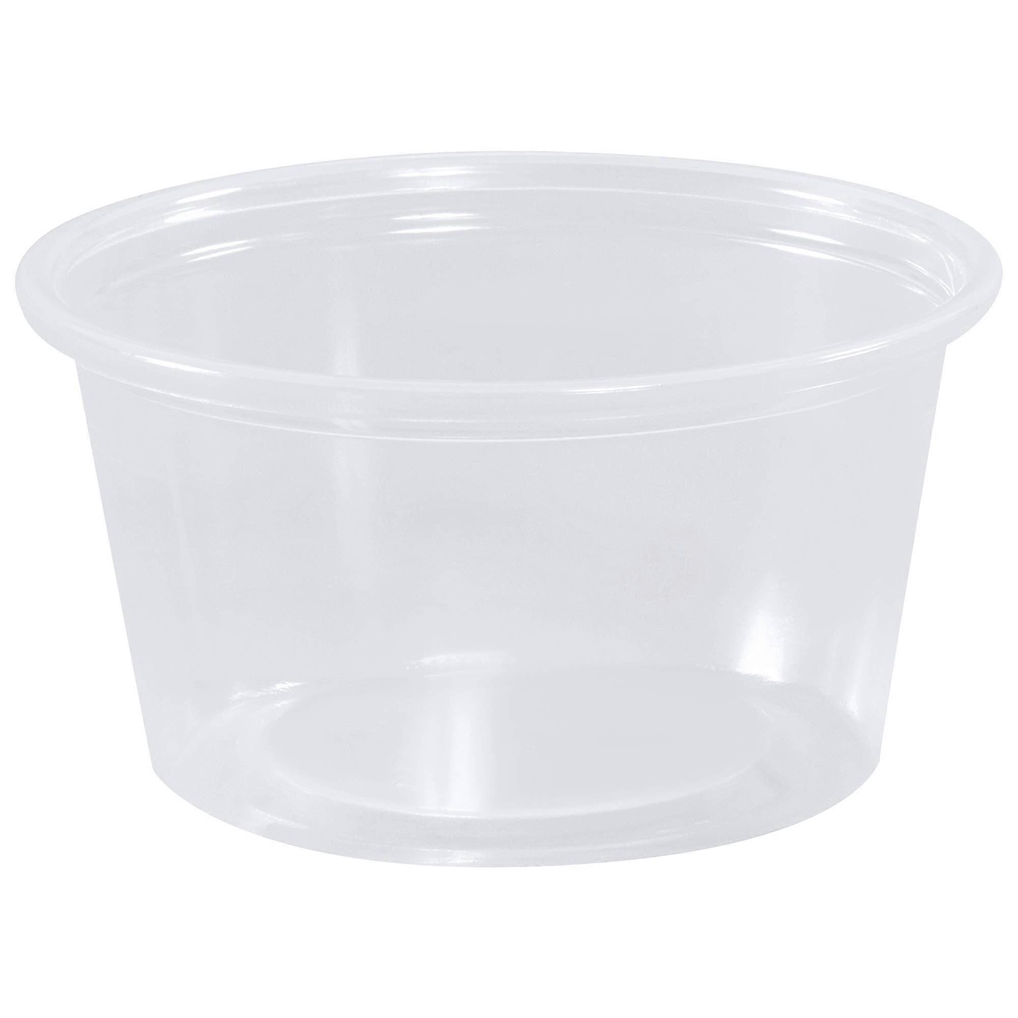 Plastic Portion Cups 3.25 oz Clear Disposable Condiment Cups with Lids 2500 Pack Bulk