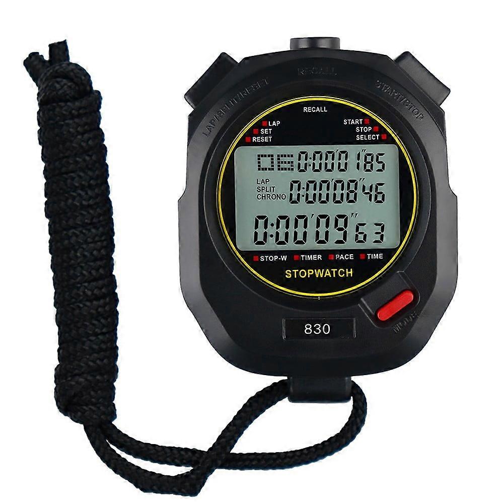 Stopwatch Timer Lap Split Digital Alarm Large Display Stopwatch 30/100 Memory