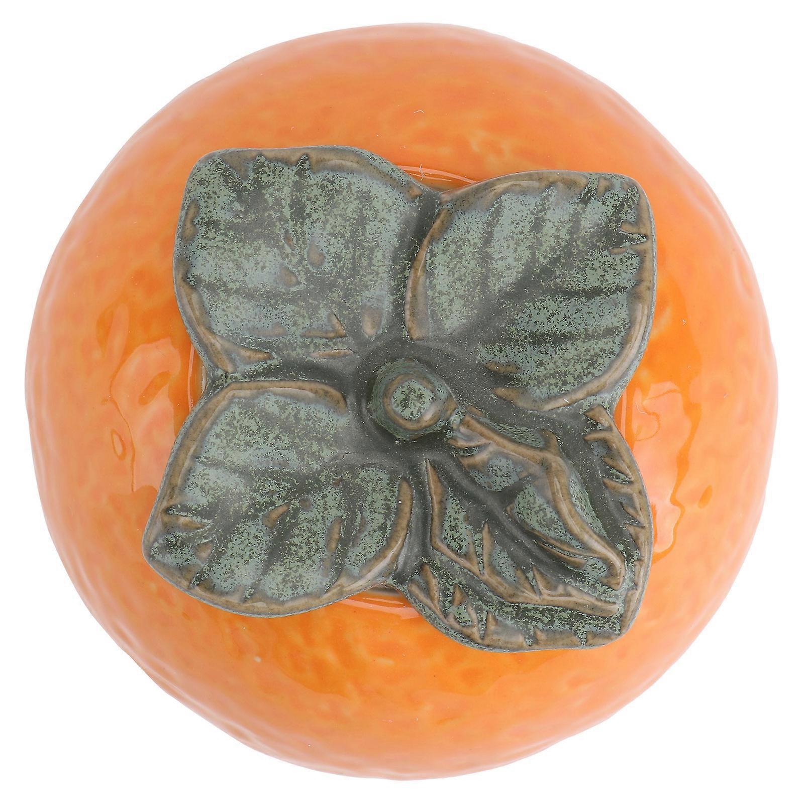 Orange Ceramic Tea Canister for Tea Storage with Creative Design 1Pcs