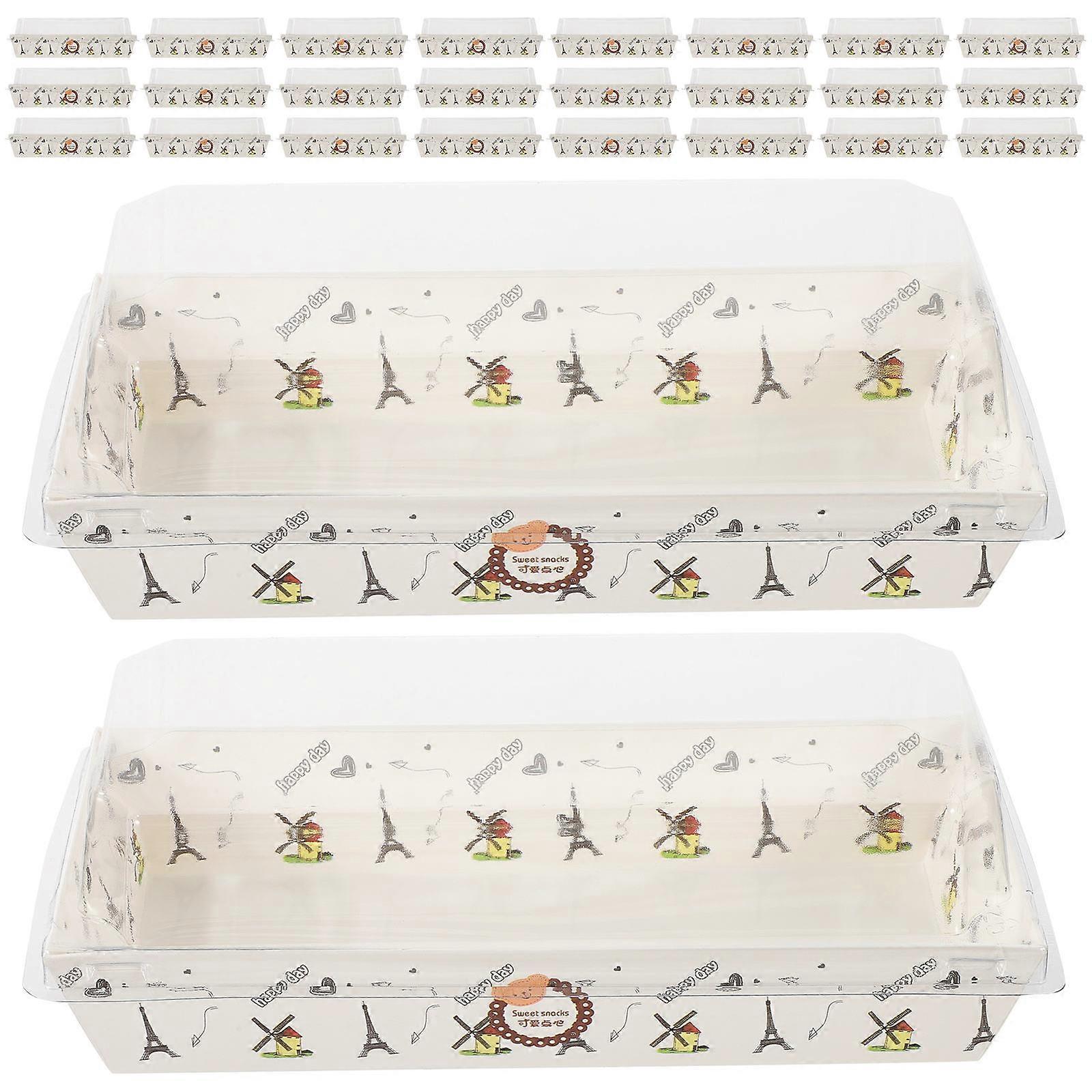 Plastic Cake Roll Box for Storage 100Pcs Multi Color Decorative Box