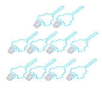 Hands Free Dog Leash Clip for Waste Bag Holding 10Pcs Blue Set