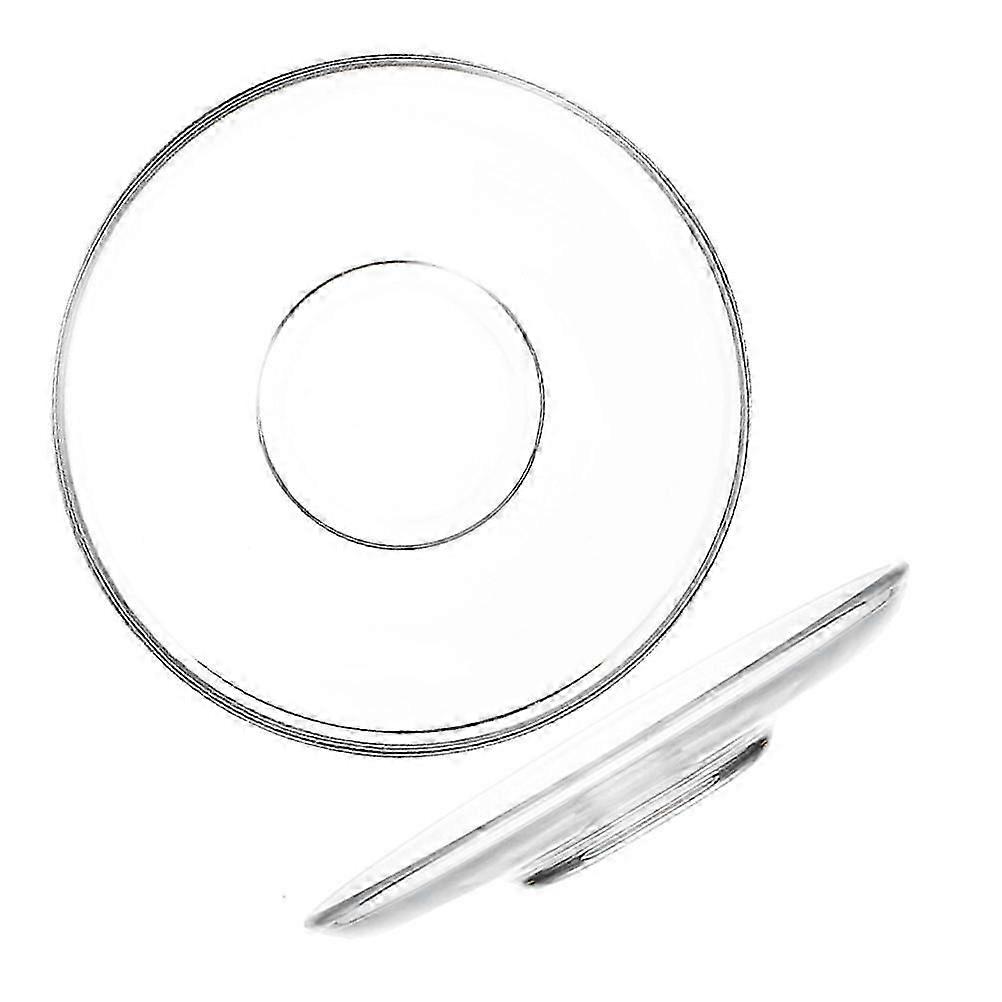 Transparenta glas tekoppar och fat för förvaring, 2-pack