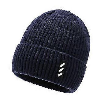 Gestrickte Bommelmützen für Jungen und Mädchen, warme Wintermützen aus Wolle mit Bommel
