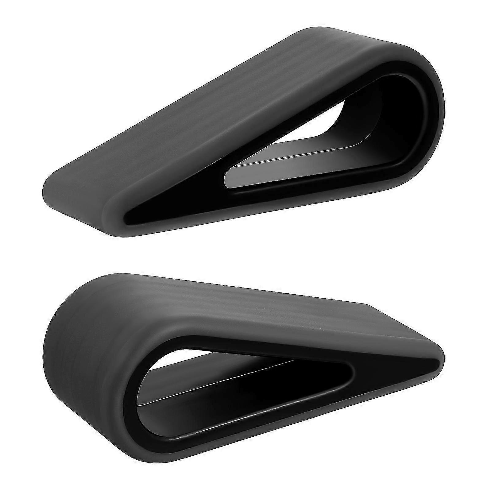 Portable Plastic Laptop Stand Riser, 2Pcs Black
