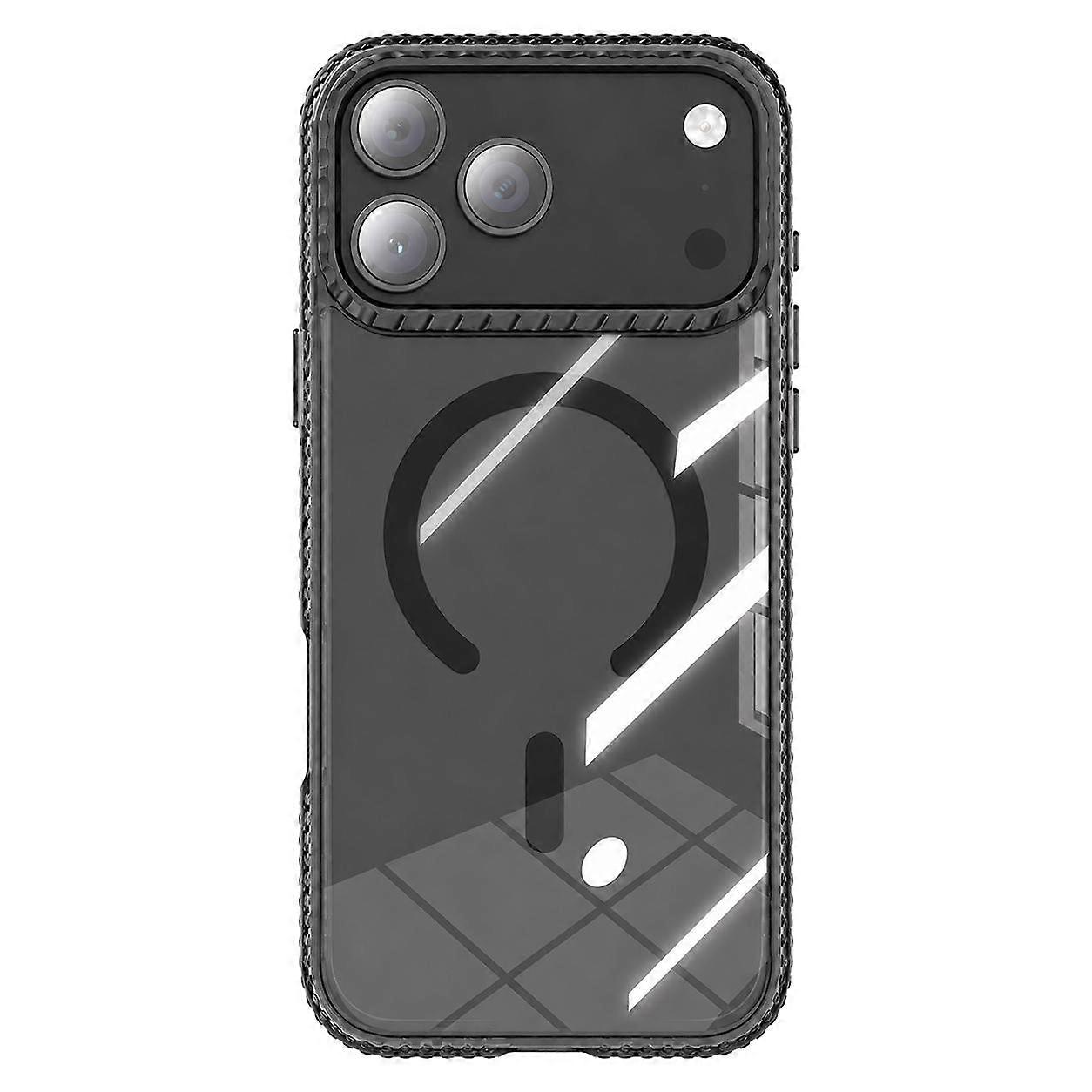 Kylin Pattern Transparent Magnetic Phone Case