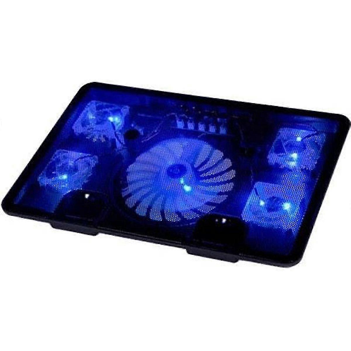 Laptop Cooler Pc Notebook 14-17 Polegadas Externo Cooler Stand Com 5 Ventiladores Preto