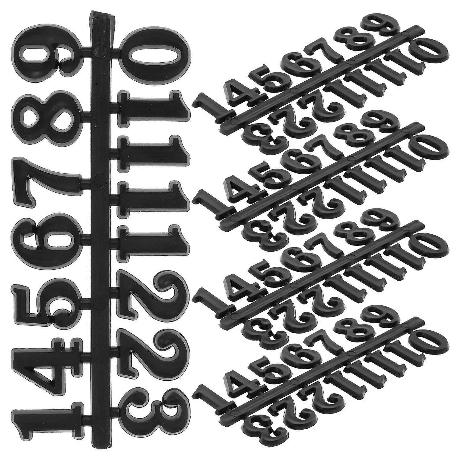 5 Sets Replacement Clock Arabic Number DIY Clock Arabic Number Digital Clock Numbers