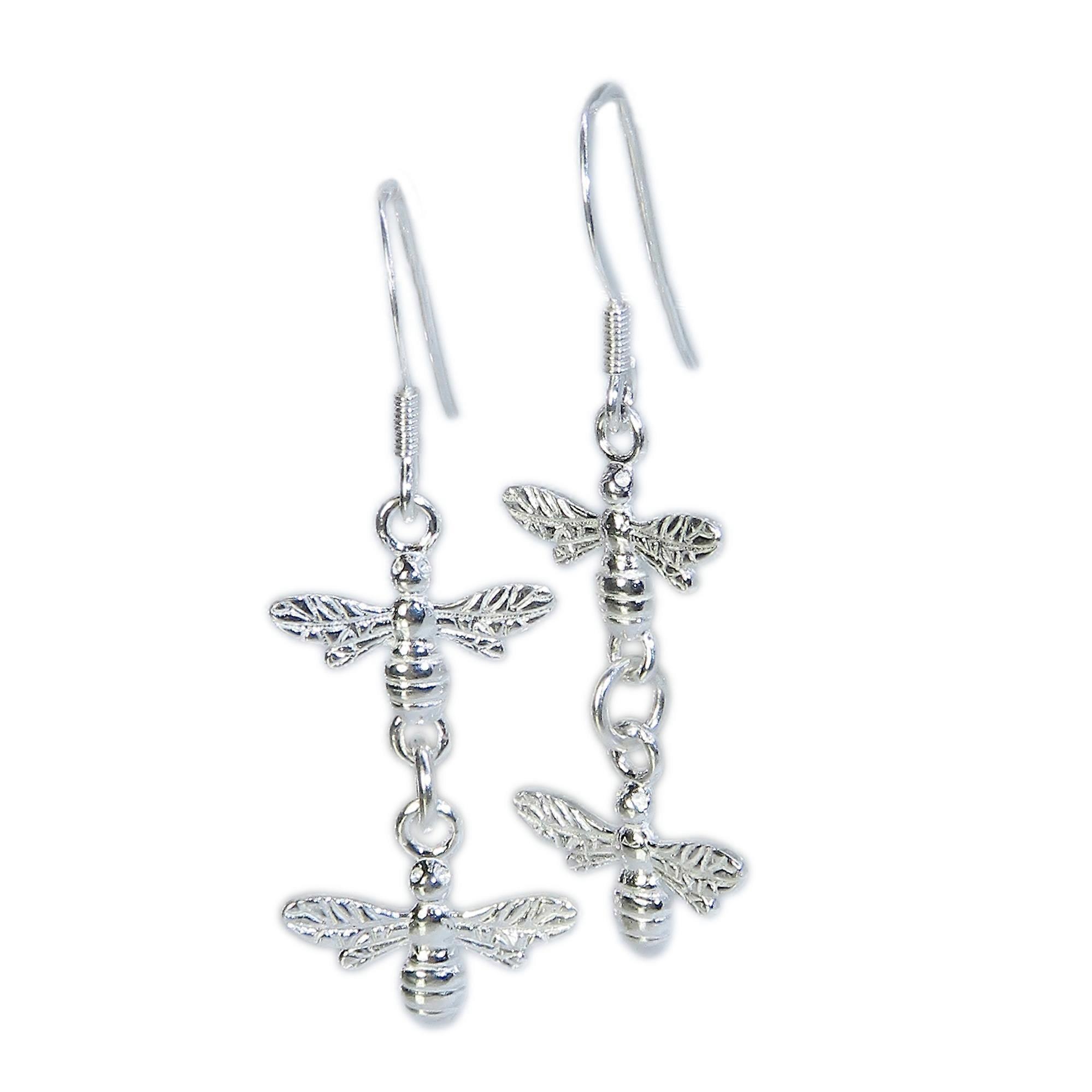 Very pretty bee sterling silver dangle earrings .925
