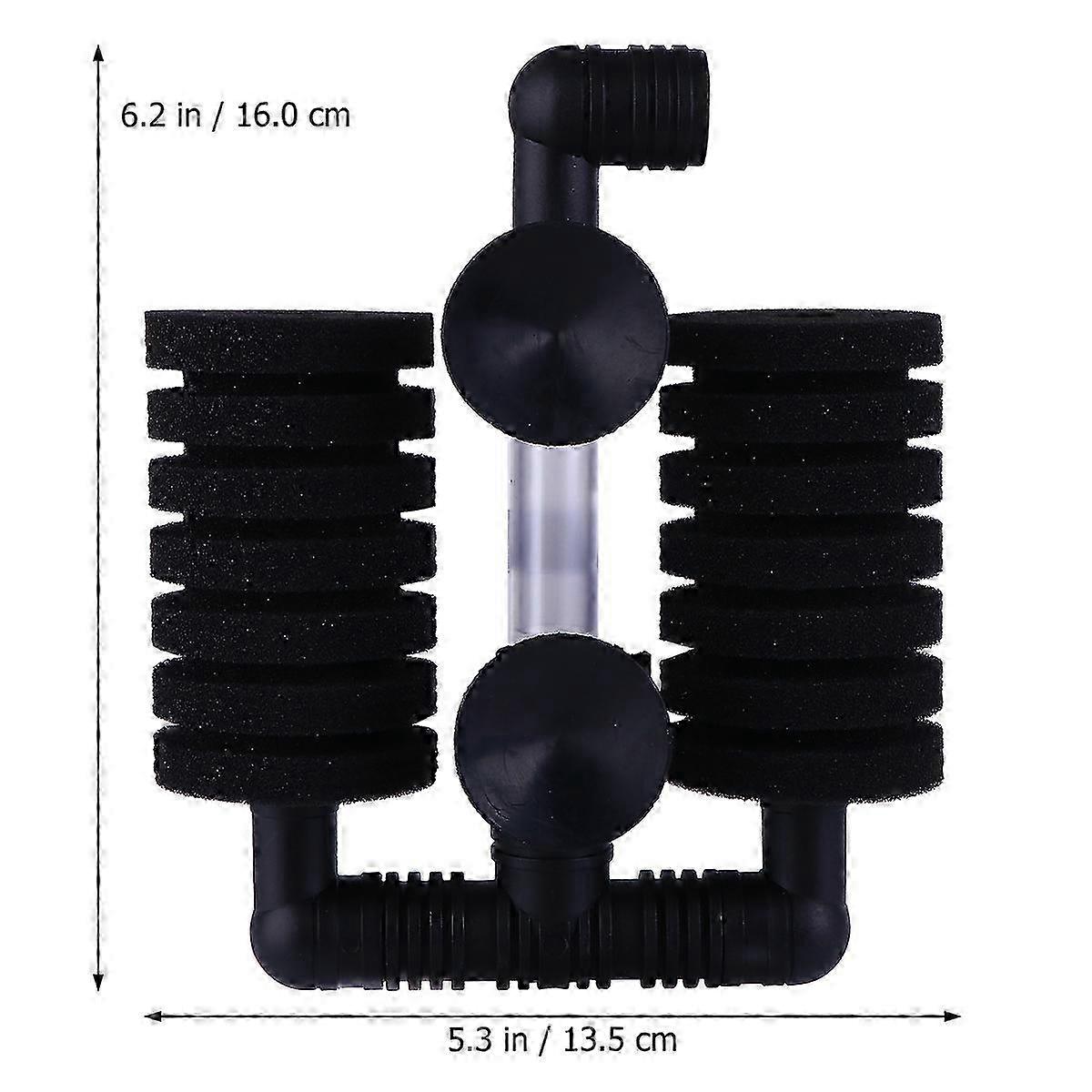 1Pc Biochemical Filter Durable Fish Tank Filter without Air Pump (Black)