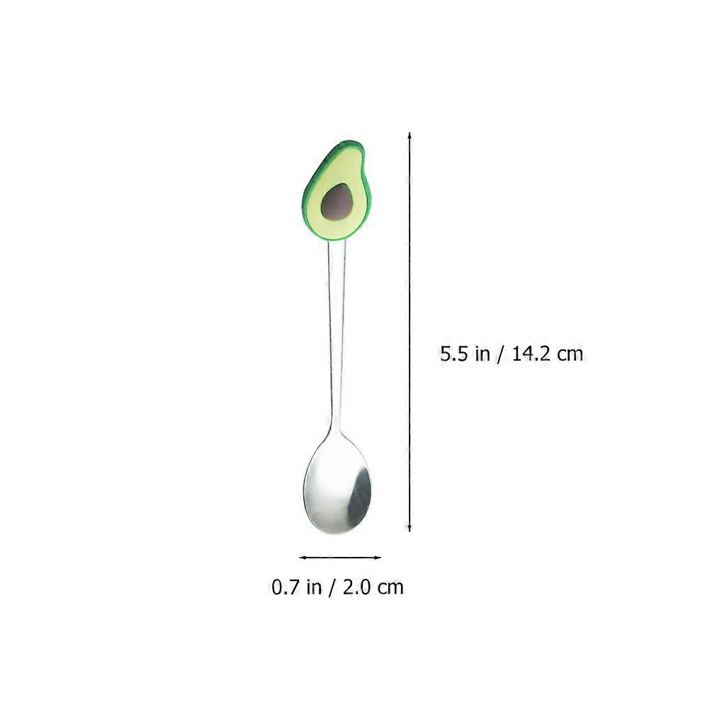 4PCS Creative Fruit Shaped Tableware Stainless Steel Fork Spoon Eating Tools