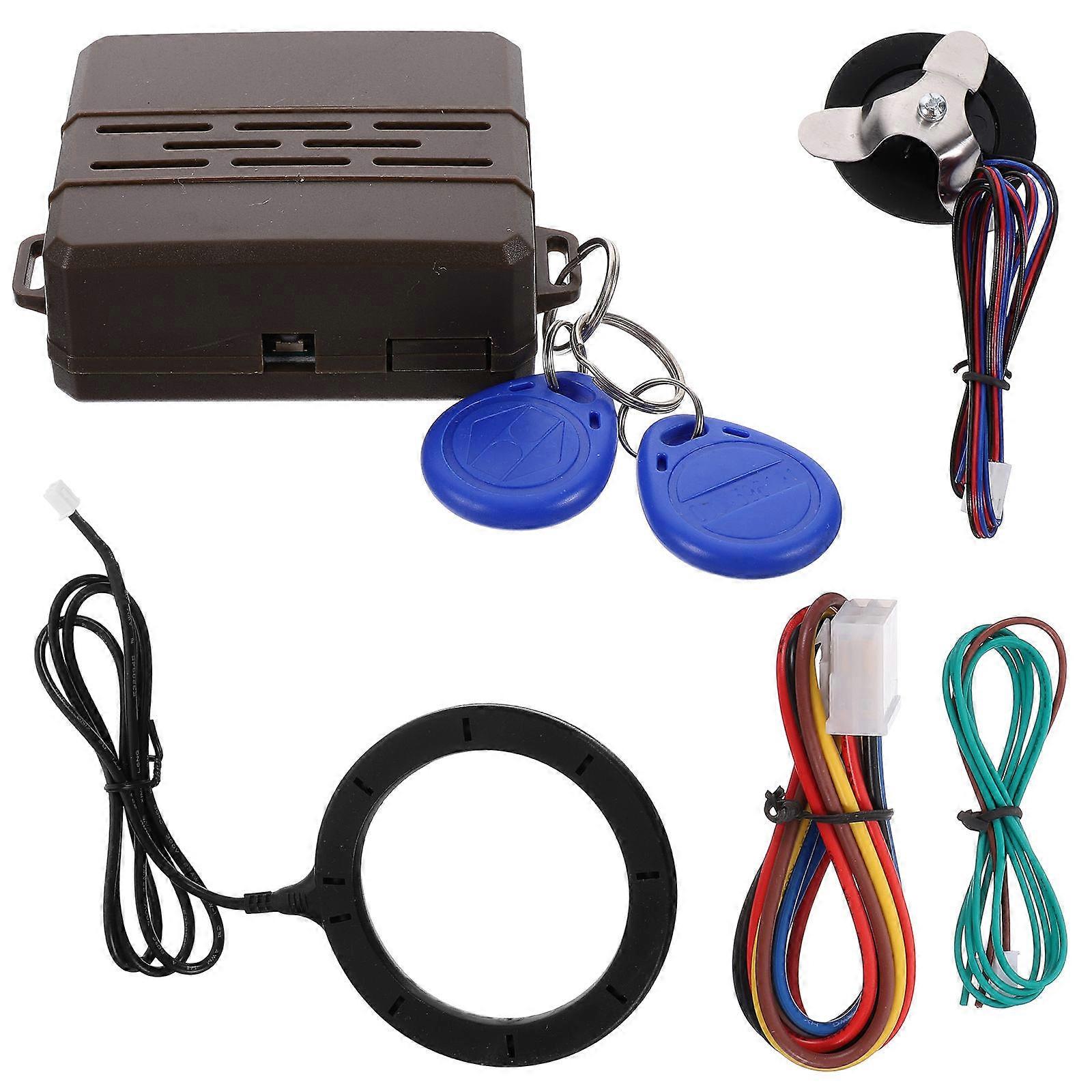 12V RFID Lock Ignition Car Keyless Entry Push Starter Remote Start System Kit