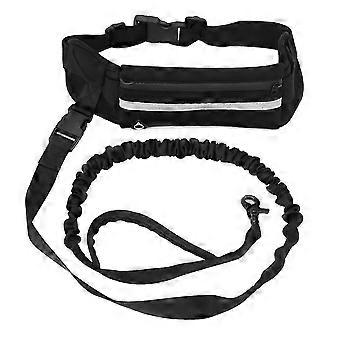 Dog Leash compatible withRunning Walking Reflective Leash with Waist Retractable Elastic Belt Dog Traction Rope Pet Products