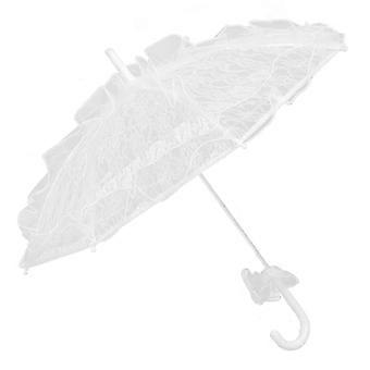 Sombrilla nupcial de encaje para decoración de bodas, hecha a mano.