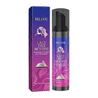 Dark brown lace wig hair mousse gentle and easy to color wig styling hair care mousse 100ml